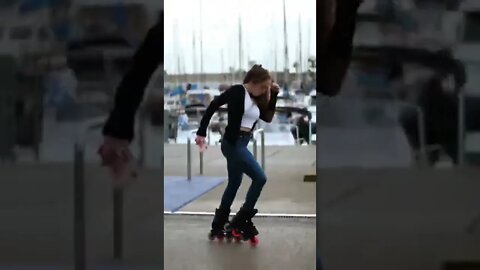 INCRÍVEL O QUE ELA FAZ COM PATINS 😯😯😯
