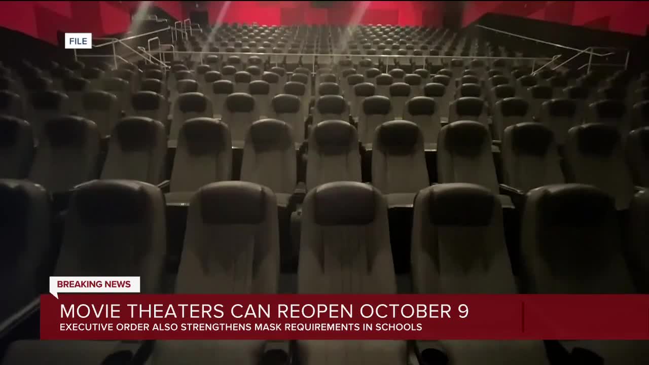 Gov. Whitmer signs order reopening movie theaters, performance venues & more on Oct. 9