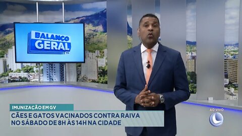 Imunização em GV: Cães e Gatos Vacinados Contra Raiva no Sábado de 8h às 14h na Cidade.