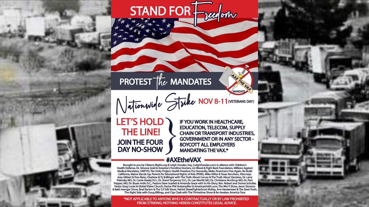 Nationwide Blue Collar Strike November 8th to 11th, 2021