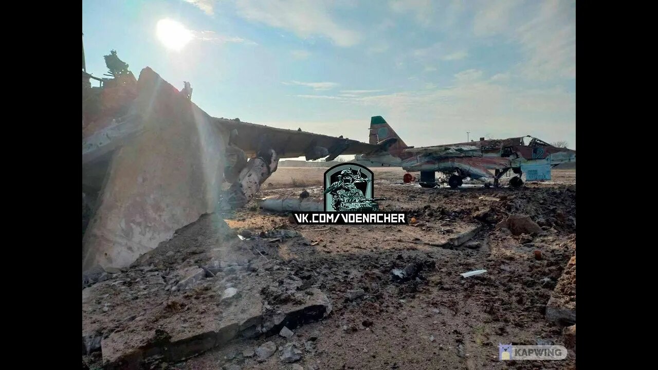 Destroyed Ukraine SU-25s (Image only)