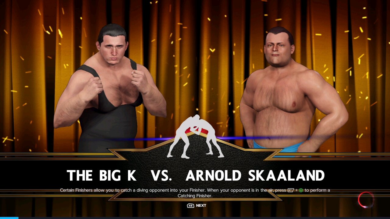 WWE 2k23 The Big K vs Arnold Skaaland