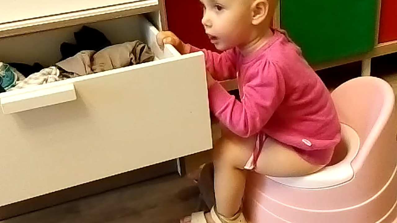 The little girl has a lot to do