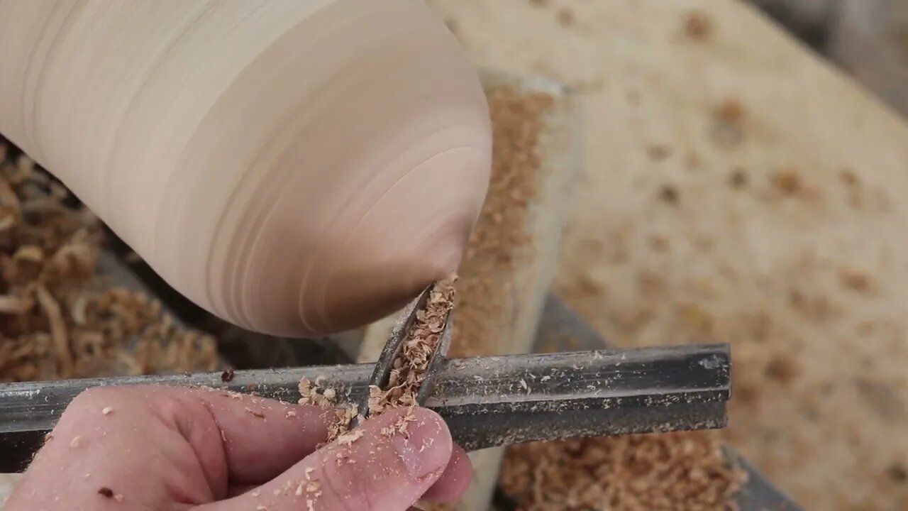 Wood Turning a Log into a Sphere