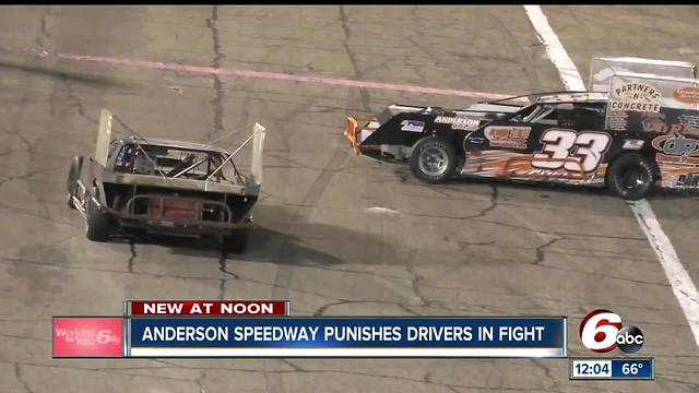 Race car drivers' fight leads to banishment, suspension from Anderson Speedway