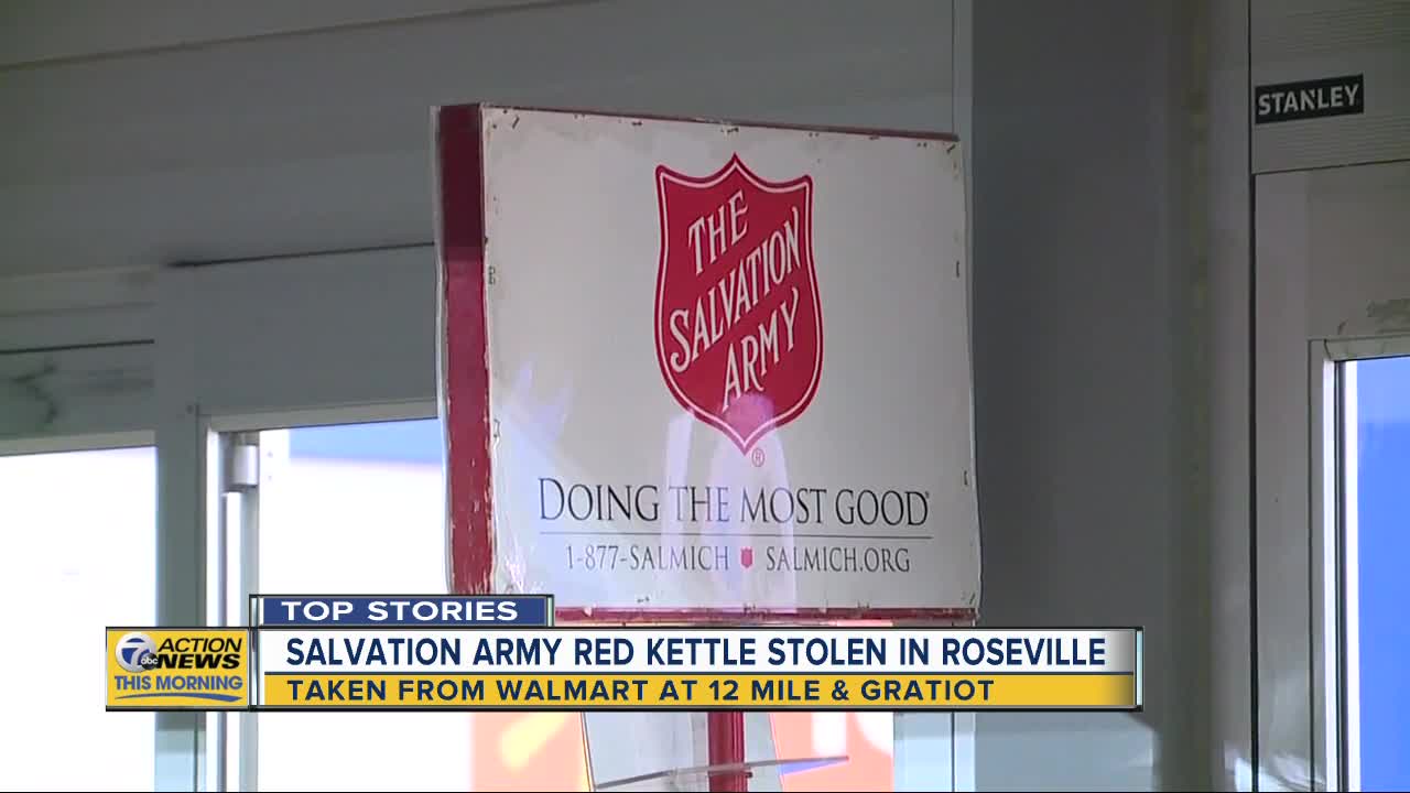 Salvation Army Red Kettle stolen in Roseville