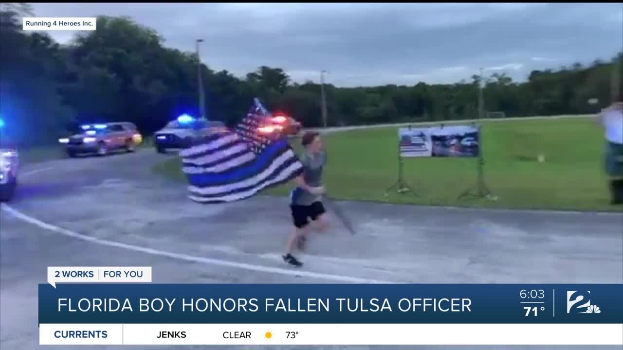 Florida boy honors fallen Tulsa officer