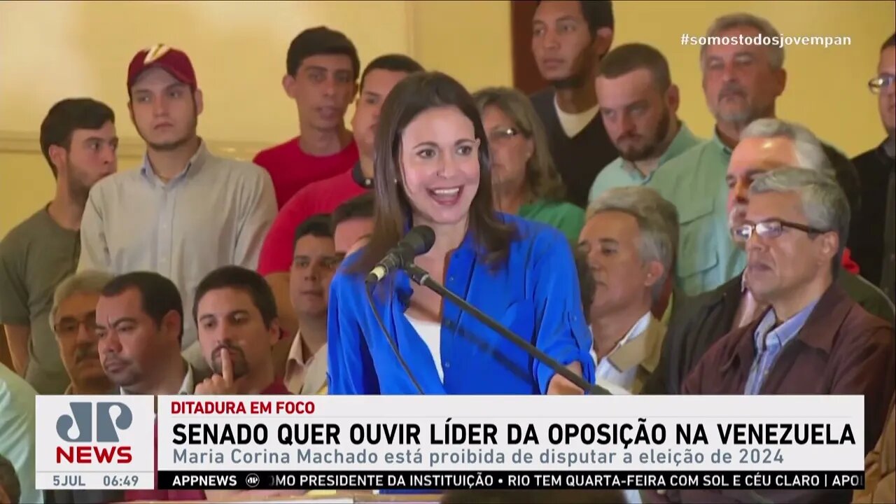 Senado deverá ouvir líder da oposição impedida de concorrer na Venezuela