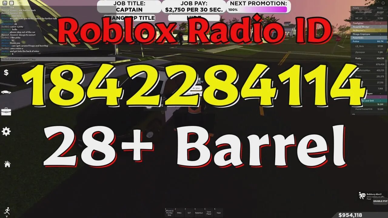 Barrel Roblox Radio Codes/IDs