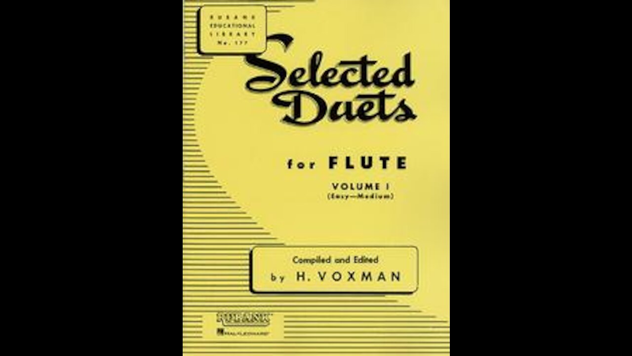 J. B. Boismortier (1689-1755), Minuet no. 5 part 1 from Rubank Selected Duets for Flute vol. 1