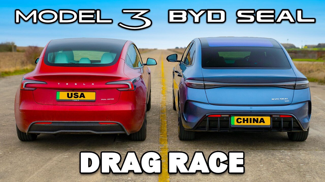 Tesla Model 3 v BYD Seal: DRAG RACE