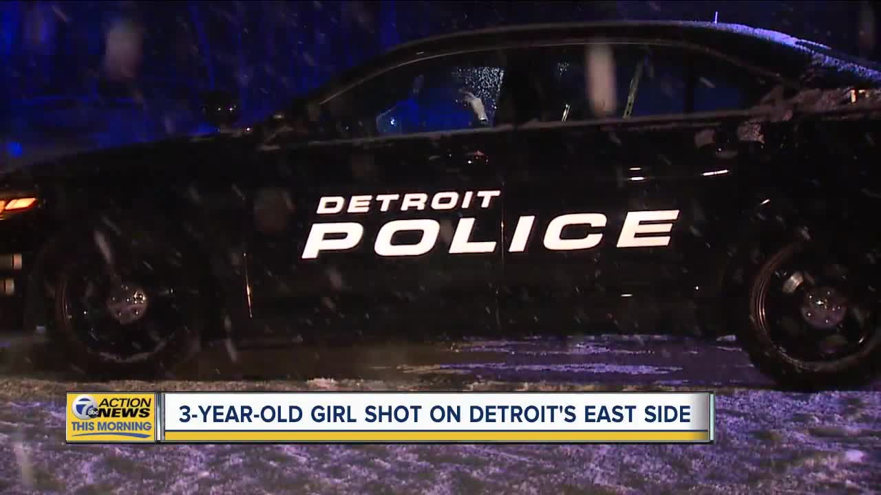 3-year-old girl shot on Detroit's east side