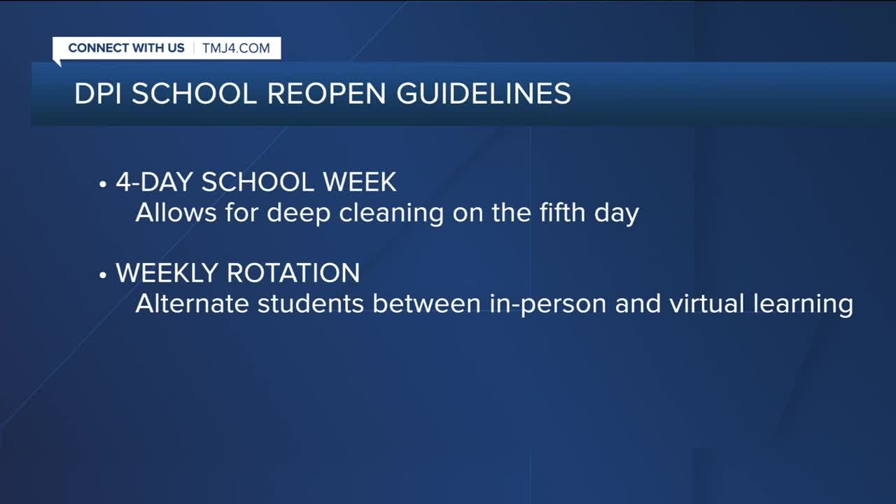 Wisconsin Department of Public Instruction releases guidelines for reopening schools in the fall