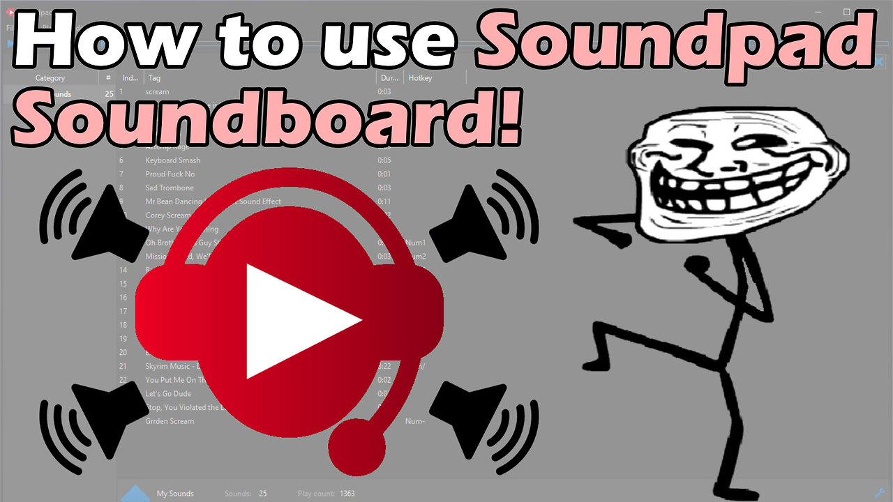 How to Use Soundpad Soundboard to Play Sound Effects Music Through your Microphone!