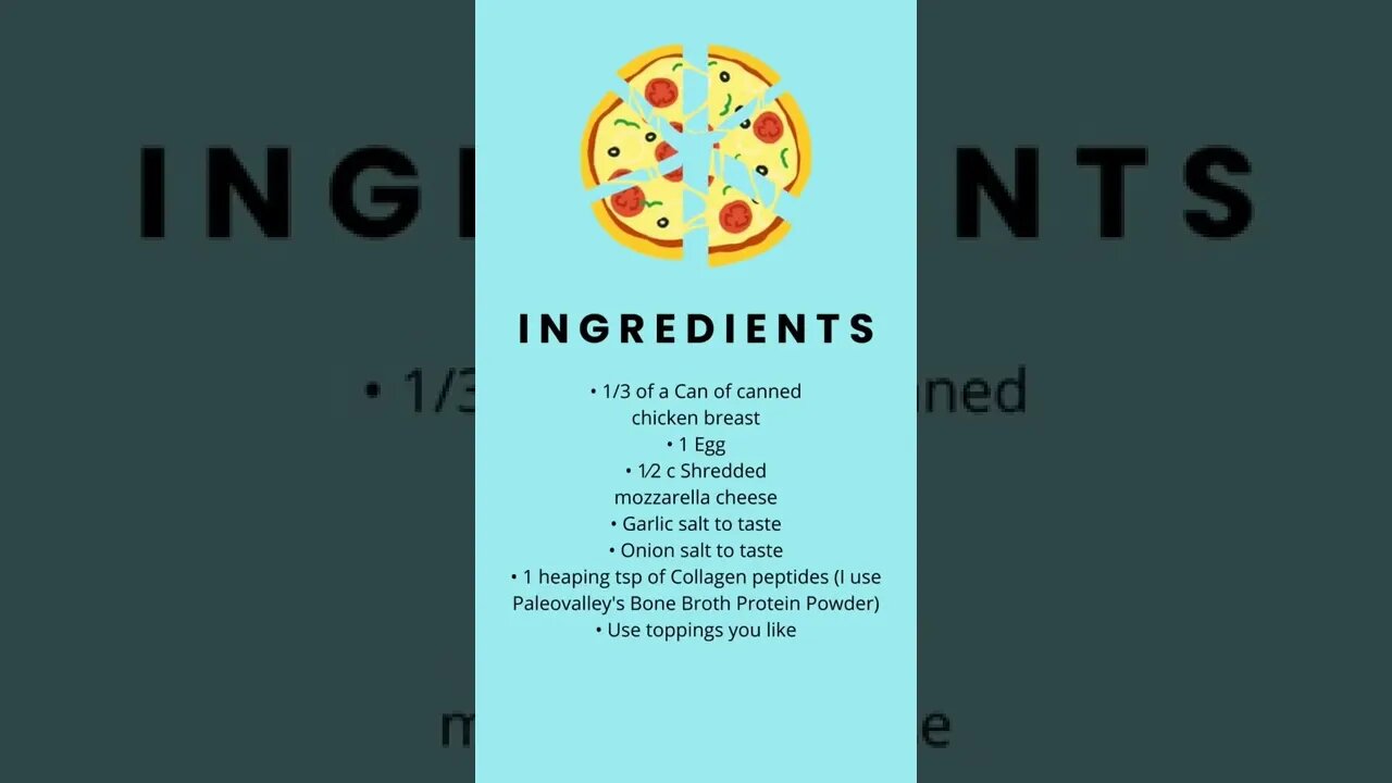 Carnivore Pizza Recipe! All ingredients are for the “dough.” Then choose your meaty toppings!