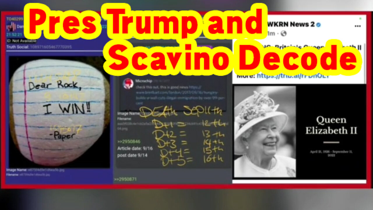 Donald J. Trump and Dan Scavino Decodes/Gab Codes 9/11/22