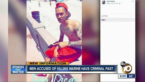 Men accused of killing marine have criminal past