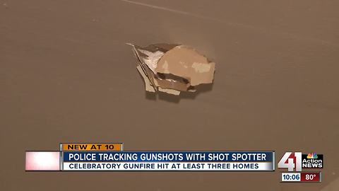 Celebratory gunfire hits three KC homes