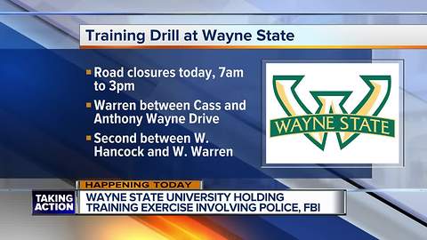 Wayne State University holding training exercise involving police, FBI