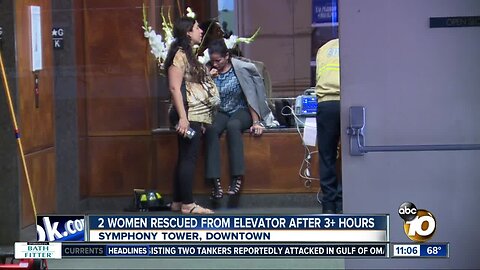 2 women rescued from San Diego elevator after three hours