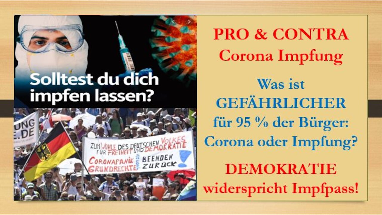 PRO UND CONTRA - Soll ich mich gegen Corona impfen lassen?