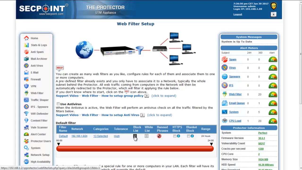 Protector UTM Firewall How to Easily Block Social Media or other Large Sites