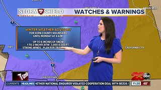 Second storm moving in overnight bringing rain and mountain snow