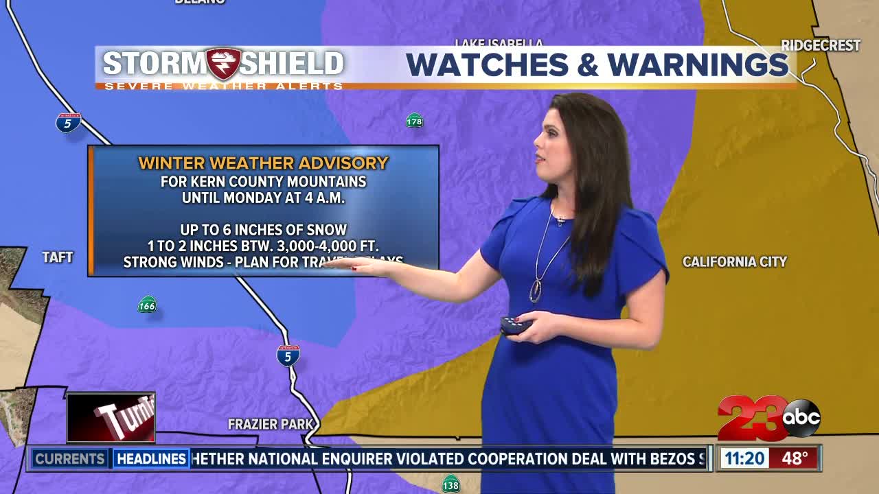Second storm moving in overnight bringing rain and mountain snow