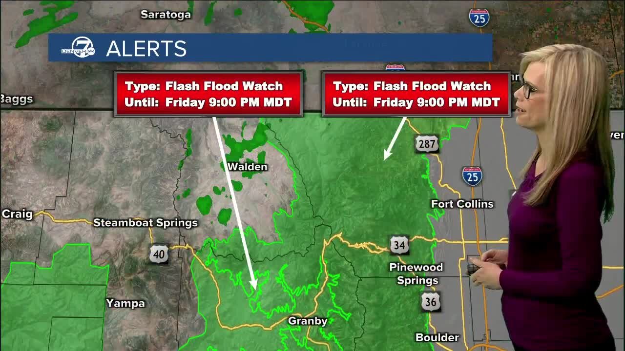 Flash Flood Watch in effect for northern, central, western Colorado