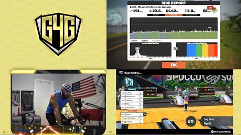 Biking & Bowling on Zwift | Three Little Sisters Badge