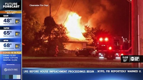 Home destroyed after fire in Clearwater