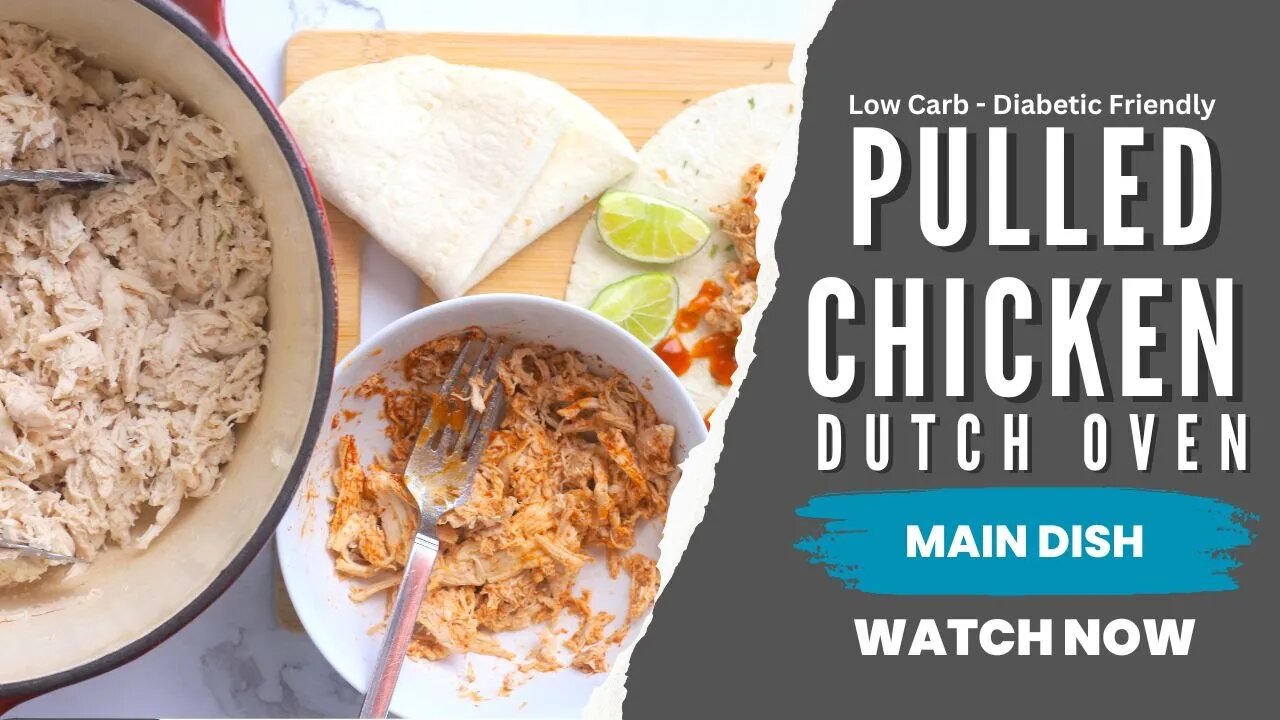 Pulled Chicken Dutch Oven Recipe | Shredded Chicken in the Dutch Oven