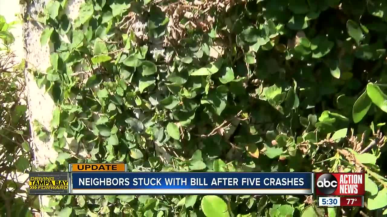 Drivers keep crashing into wall and homeowners are stuck with bill