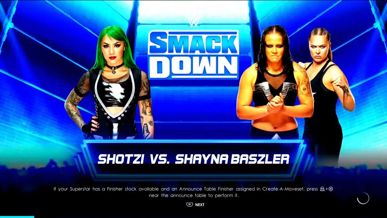 WWE Friday Night Smackdown Shotzi Blackheart vs Shayna Baszler w/Ronda Rousey
