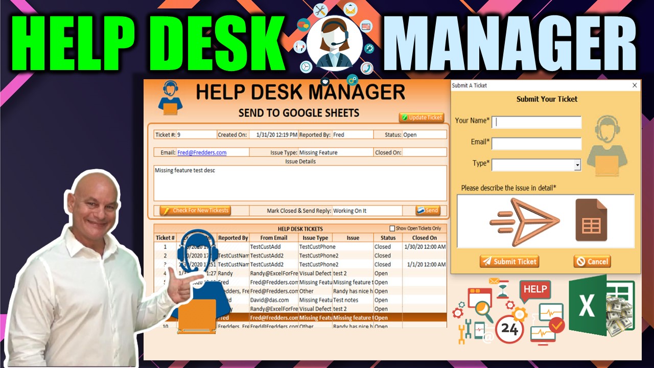 Learn How To Create This Help Desk Manager & Send Data To Google Sheets