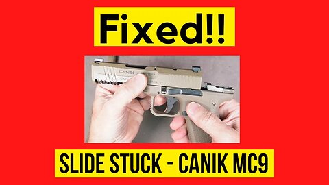 Fix a STUCK SLIDE on CANIK METE MC9 #Canik #Pistol #CanikmeteMC9