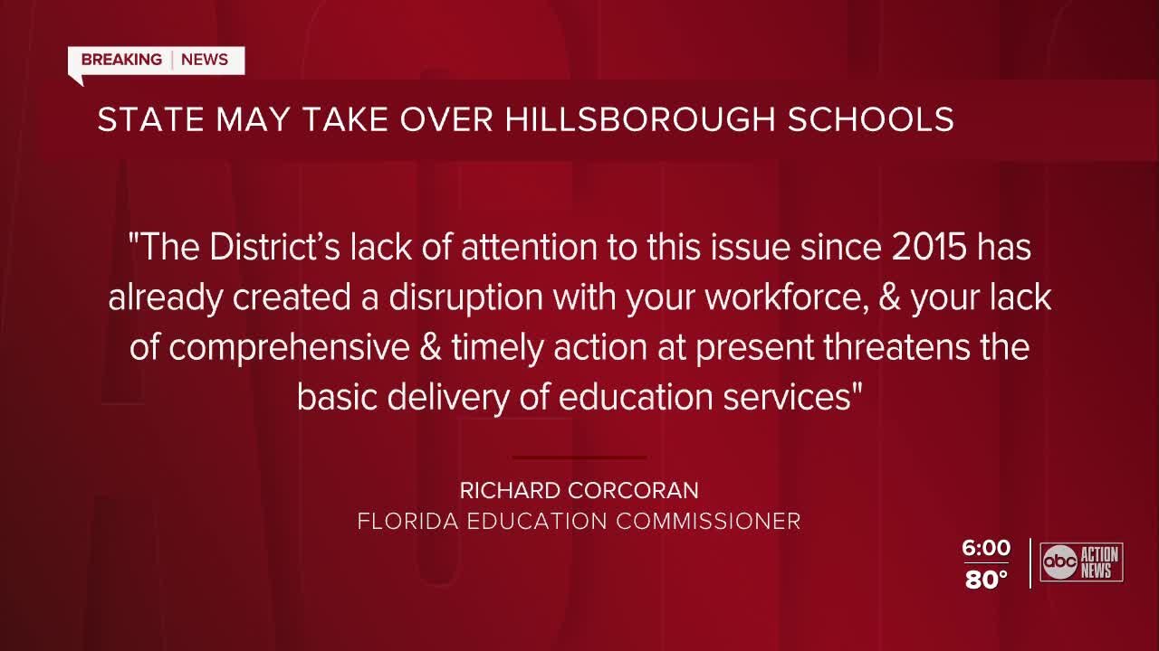 Florida education commissioner says Hillsborough schools in 'financial crisis' demands action