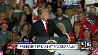 President Trump speaks at Mesa rally