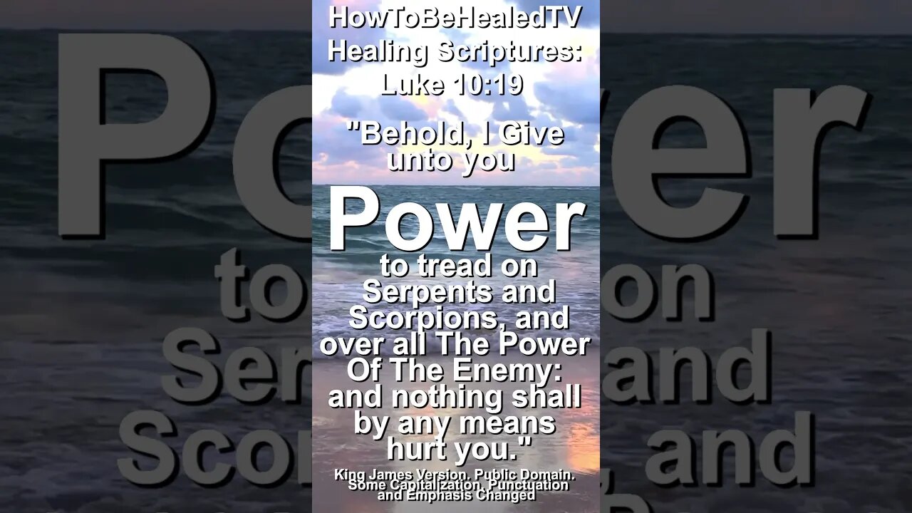 Healing Scriptures Concepts 32 📖 Luke 10:19 ✝️ Authority Over Demons #healingscriptures