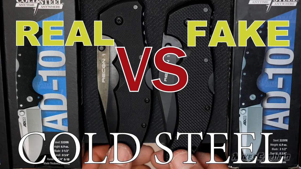 Fake Cold Steel Knives vs Real / Recon 1 AD-10 Voyager XL Counterfeit Copy Chinese China Demko