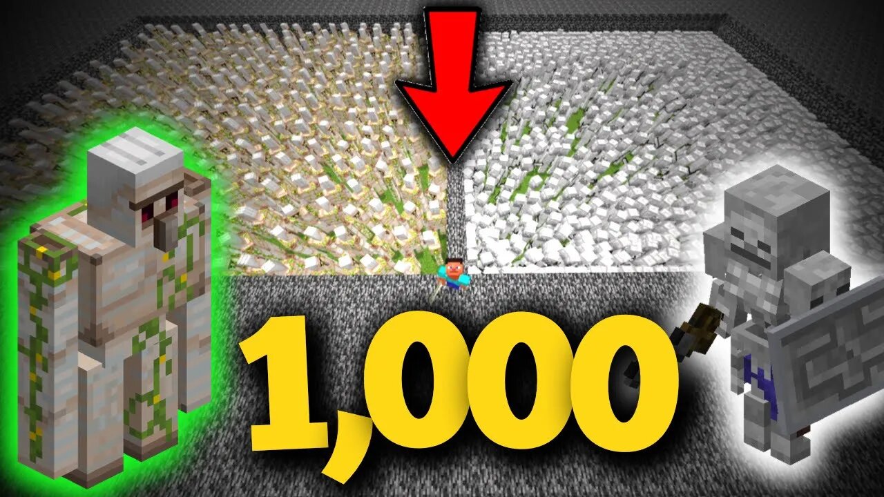 1,000 IRON GOLMES VS 1,000 SKELETONS KNIGHTS