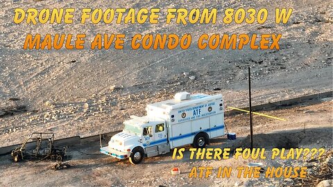 Drone Footage in 4K of the 8030 W Maule Ave Fire 🔥 SW Las Vegas #lasvegas #fire