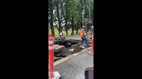 Preparations for new technology installations downtown Kirkland, Wa