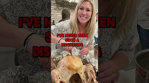 Marjorie Taylor Greene Prepares Awful-Looking Turkey Dish #shorts