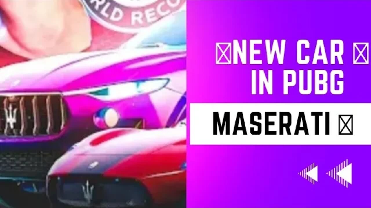 PUBG new car maserati speed 🥵🥶 PUBG new update lates play