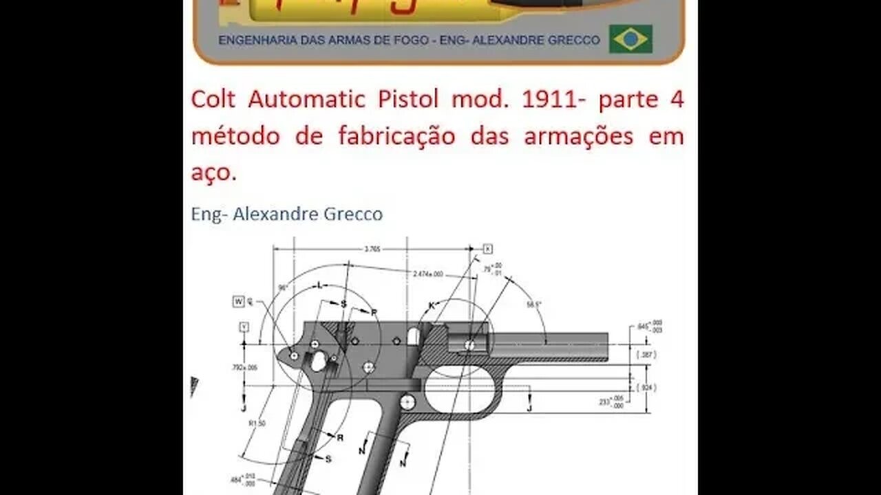 Colt 1911 parte 4 processo de fabricação do frame