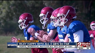 Lincoln Riley happy with all three QB's - Hurts, Mordecai and Rattler so far