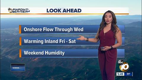 10News Pinpoint Weather with Meteorologist Angelica Campos