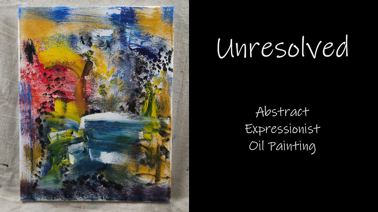 CHECK THIS OUT! "Unresolved" Abstract Expressionist Oil Painting 11x14 #forsale