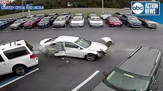 Vehicle flies into car dealership parking lot in Citrus Co.